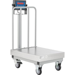 Global Industrial NTEP Mobile Bench Scale with Backrail and LED Display 500 lb x