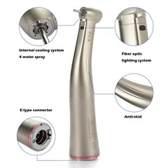 NSK Style Dental LED 45° Degree Surgical High Speed Handpiece Push Button 4 Hole