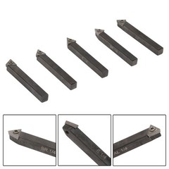 5* 1/4″ Straight Lathe Indexable Carbide Insert Turning Tooling Bit Holder Set