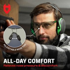 NoCry Lightly Tinted Anti Fog Safety Glasses One Size, Green & Black (In-out)