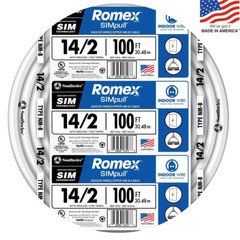 Romex Roll 14-2 AWG Guage NM-B Indoor Electrical Copper Wire Cable w Ground
