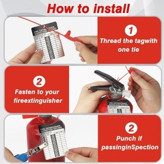50 Sets 2026–2029 Fire Extinguisher Tags Aluminum Metal 50, 2026-2029