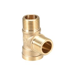 Brass Tee Pipe Fitting G1/2 Male x G1/2 Male x G1/2 Female T Shaped Connectors