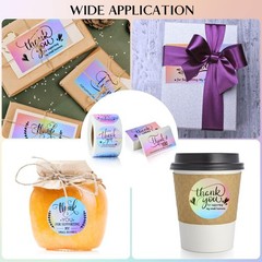 620Pcs Thank You Cards and Stickers for 1.5 inches, Holographic