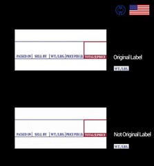 LST-8000 Printing Scale Label, 58 x 30 mm, Non-UPC, 24 Rolls Per Case New Nice