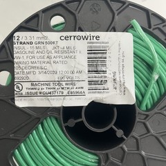 12 AWG Stranded CERROWIRE GREEN 500ft THHN-THWN-MTW-AWM MADE IN THE USA
