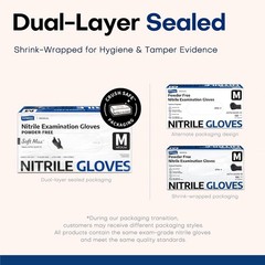 Medical Soft Max Nitrile Exam Gloves, 1000Pcs Latex-Free Powder-Free Food Saf…