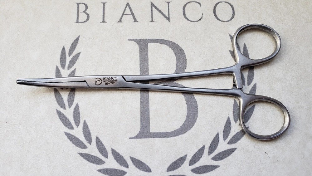 2 Piece BI 4.5 In Mosquito Hemostats Curved Surgical Grade Made In USA