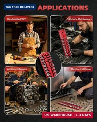 66 Thread Checker, VEXTHYX 22 standard/sae & 18 metric nut and bolt thread measu
