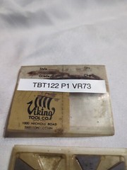 Qty.7 VR Wesson TBT122P1 Grade VR73 Repack Carbide Inserts NOS (B2)