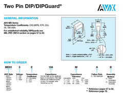QTY (80) .1uf 50V +80/-20% Z5U CERAMIC “DIP GUARDS” MD015E104ZAB AVX