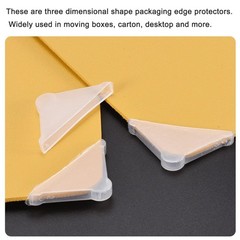 uxcell 20Pcs Plastic Corner Protectors 5x50mm Triangle Shape 5x50mm, White