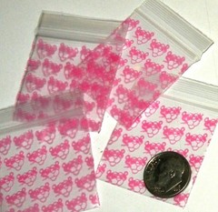100 Apple Baggies Panther 1.5 x 1.5″ mini zip bags 1515 reclosable