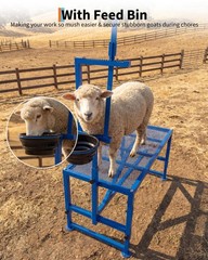 47″ Heavy-Duty Steel Goat Milking Grooming Stand w/Adjustable Headpiece & Legs