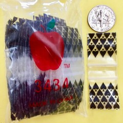 3434 MINI ZIP DESIG BAGS 3/4″ X 3/4″ / 10 DSN PREMIX 1000PCS 2.5MIL READ DETAILS