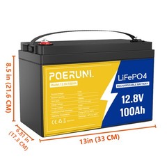 12V 100Ah LiFePO4 Lithium Battery 8000+ Deep Cycle BMS for Solar RV Off-grid NEW