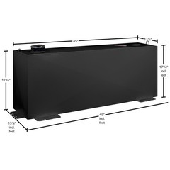 Better Built Steel Diesel Fuel Transfer Tank, 36-Gallon, Rectangular, Black,