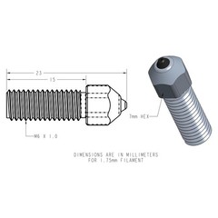 Diamondback Nozzles – Original K1, K1 Max, and CR-M4 Compatible – 0.6mm