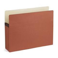 Blue Summit 10 Redwell Folders Letter Size, Brown Accordion File 5.25″, Red