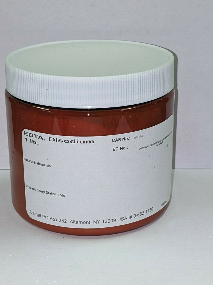 EDTA Disodium – 1 Pound – 99% min. – Fine Powder