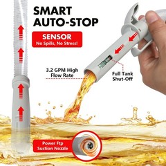 Automatic Fuel Transfer Pump with Auto-Stop, Battery Powered Fuel Transfer Pump