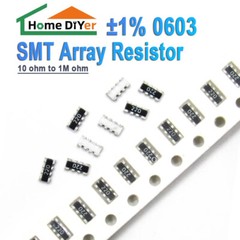 0603 SMD Resistor Network 8P(2*4) ±1% 10 ohm to 1M ohm 60 Values available