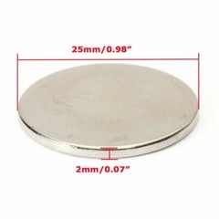 100pcs Neodymium Magnet Round Disc N35 Super Strong Rare Earth Thin Tiny 25x2mm