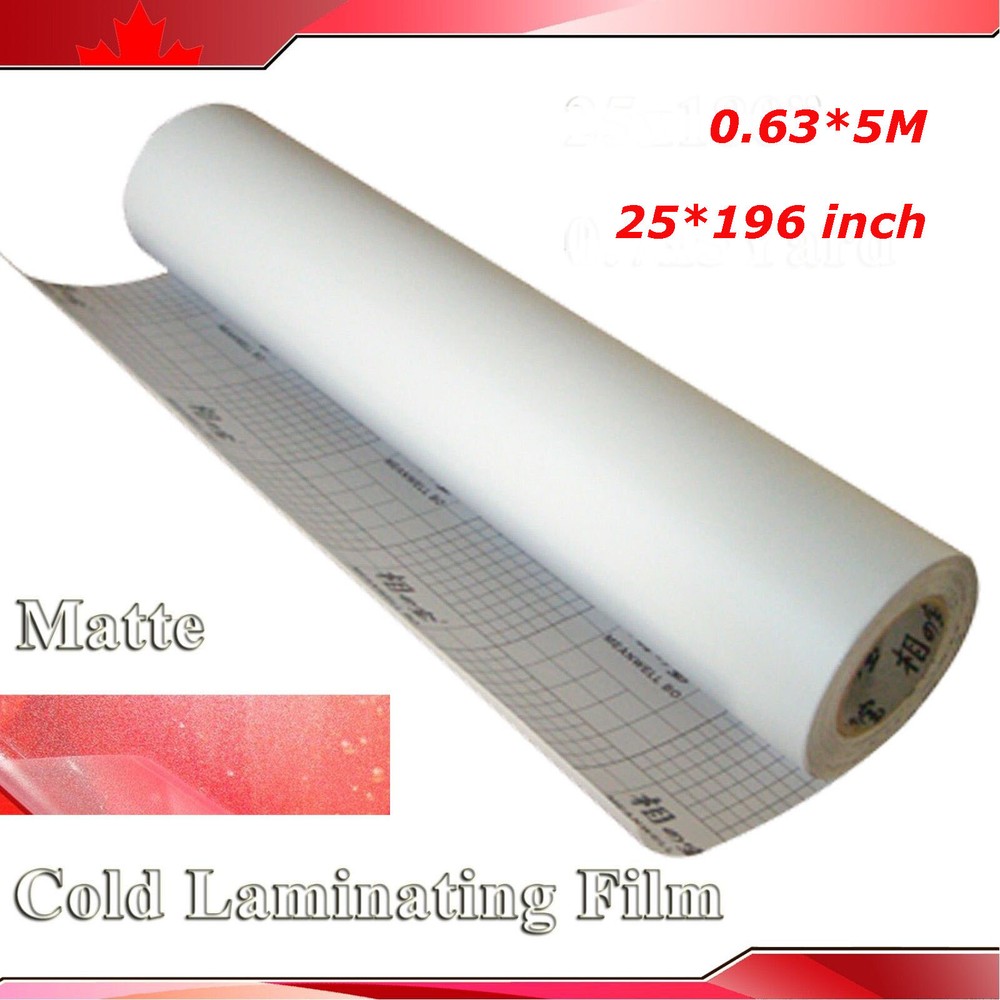 Intbuying 196*25In 5M*0.63 Matte Cold Laminating Film Laminating Rolls