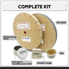 Razor Sharp Edgemaking System 8 Inch Deluxe Blade Sharpening Kit, For 6 White