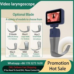Digital Video Laryngoscope Reusable Sterilizable Blades with Free suitcase