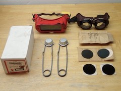 Vintage Welding Goggles, Lenses, and Mixed Parts Welsh Jackson Nice Old Stock