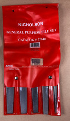 Used – Read – Nicholson Apex 5 Piece General Purpose File Set 6″, 8″, 10″ 22040