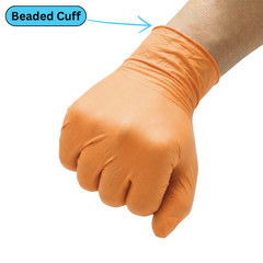 5 Mil Full Latex Powder Free Orange Nitrile Disposable Gloves 2000 Pcs, Small