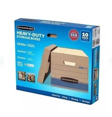 Bankers Box Heavy Duty Storage Boxes, 10″ X 12″ X 15″ (10 Pack), Kraft Brown