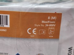 6 Pairs – PIP 34-800 MaxiFoam G-Tek Premium Nitrile Foam Coated Gloves Size: Med