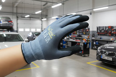 12 Pair DIESEL Blue Safety Gloves Latex Coated Grip Cut Resistant