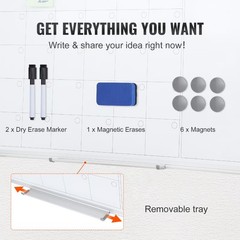 36 x 24 Inches,Wall-Mounted Magnetic Monthly Planner,Comes with 1Magnetic Eraser