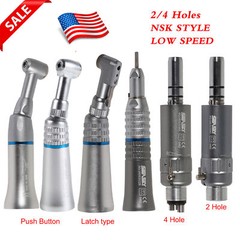 Low Speed External Water Spray Straight Contra Air Motor Handpiece 4Hole