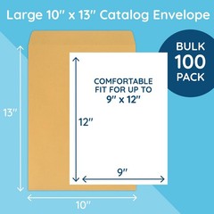 Blue Summit Supplies 100 10” x 13” Catalog 10 x 13 in (100 Count), Kraft