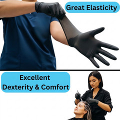 Black Disposable Nitrile Medical Exam Gloves 3 Mil X-Large, 1000 Gloves