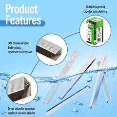 meite 22GA 3/8-Inch Crown Stainless Steel Upholstery Staples 3/8″ – 1/2″ 71 Type