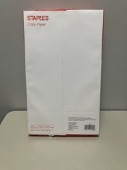 Staples Copy Paper 8.5 x 14 in White 92 Bright 20 lb 500 Sheets 127035