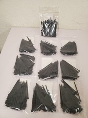 *10 100-PACKS* QualGear Self-Locking Cable Ties, 4 in., Black = 1,000 TOTAL