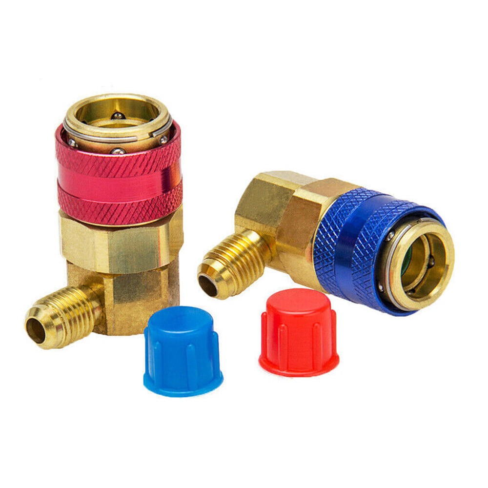Manifold Adapter Set AC Quick Coupler 1/4″ SAE R134A High Low Side