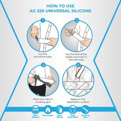 Adhesive Guru Clear Silicone Sealant Waterproof (12 x 9.5 fl.oz.), All Purpos…