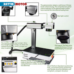 Raycus 50W 30W 20W Fiber Laser Marking Machine Silver Metal Engraving Lightburn