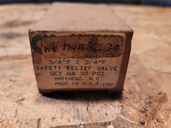 Conbraco 10-408 3/4 Female X 3/4 Female 30 PSI Boiler Pressure Relief Valve USA