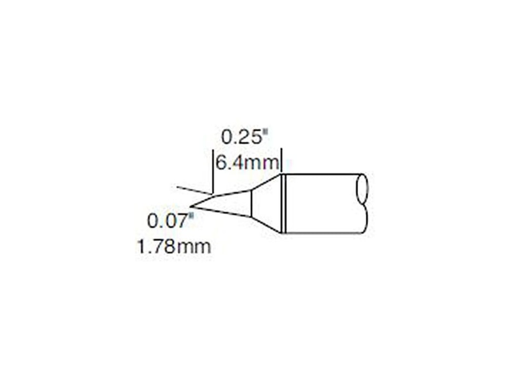 Metcal STTC-147P Cartridge, Bevel, 1.78mm (0.07 In), 60 Deg