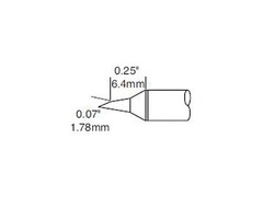 Metcal STTC-147P Cartridge, Bevel, 1.78mm (0.07 In), 60 Deg