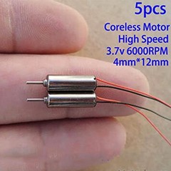 5Pcs 4Mm Mini Micro DC 3V 60000RPM High Speed Hollow Cup Coreless Motor RC Drone